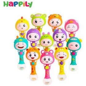 تصویر جغجغه موزیکال hola بنفش هولی تویز Huile toys 