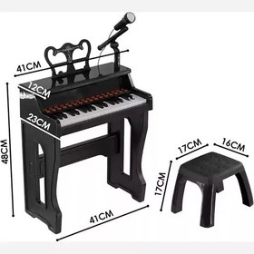 تصویر پیانو با صندلی و میکروفن وارداتی 