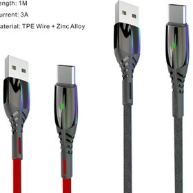 تصویر کابل 1 متری Type-C کانفلون S93 Konfulon S93 1m USB to USB Type-C Charging Cable