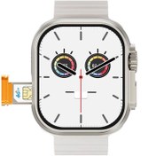 تصویر ساعت هوشمند GS Ultra 4G سیم کارت خور با بدنه فلزی و بند سیلیکونی 