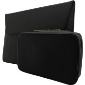 تصویر کاور لپ تاپ مدل توسکا به همراه کیف لوازم جانبی مشکی 