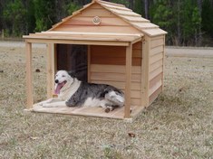 تصویر خانه سگ چوبی مدل L47 