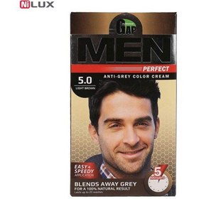 تصویر کیت رنگ مو مردانه قهوه ای روشن شماره 5.0 گپ 50 میلی لیتر Gap Men Perfect Hair Color Kit No.5.0 light Brown