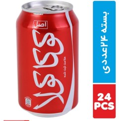 تصویر نوشابه کوکاکولا قوطی ۳۳۰ سی سی مشکی تک نفره Coca-Cola