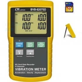 تصویر لرزش سنج 4 کاناله پرتابل لترون مدل Lutron 8207SD Vibration meter LUTRON BVB-8207SD