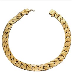 تصویر دستبند طلا ۱۸ عیار کارتیر تخت (کوبیده) Cartier (نو) 