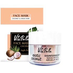 تصویر ماسک صورت حاوی شی باتر، روغن نارگیل و خاک رس ویتابلا Vitabella Coconut & Argilla Rose Face Mask