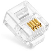 تصویر سوکت تلفن دی نت RJ11 بسته 50 عددی D-Net 50pcs RJ11 Connectors