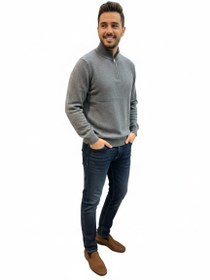 تصویر بافت نیم زیپ فندوقی 