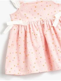 تصویر Koton لباس بند دار نخی طرح گلدار 