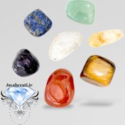 تصویر سنگ های طبیعی هفت چاکرا 71گرم 