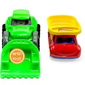 تصویر ماشین لودر و کامیون کمپرسی باری خنک 