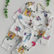 تصویر سرهمی اچ اند ام طرح باب اسفنجی کد 1110 H&M SpongeBob Jumpsuit