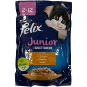 تصویر پوچ بچه گربه کیتن فلیکس پورینا فرانسه طعم مرغ 85 گرم Felix Kitten Chicken 85g