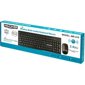 تصویر ماوس و کیبورد بی سیم مچر مدل MR-410 Macher MR-410 Wireless Mouse & Keyboard