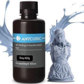 تصویر رزین رنگ خاکستری 500 گرمی ANYCUBIC 3D Printer Resin - ارسال 20 روز کاری 