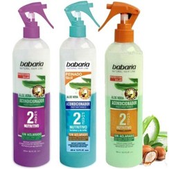 تصویر اسپری مو باباریا BABARIA ALOEVERA+ARGAN INSTANT CONDITIONER حجم500ml اصل 