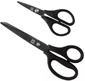 تصویر مجموعه قیچی کاغذ 2 عددی شیائومی Heat-Plated Titanium Stationery Scissors Combination HU0030 