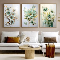 تصویر تابلو دکوراتیو ۳تیکه مدرن طرح شاین کد ۰۲۲۵ 