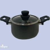 تصویر قابلمه 24 کف گرانیت مشکی یونیک کد 8107 