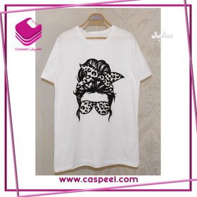 تصویر لانگ طرح دستمال سر و عینک ببری نخ پنبه کد 1017