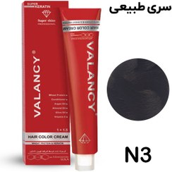 تصویر رنگ موی سری طبیعی 100میل والانسی N3 Valancy Hair Color Natural Series 100ml