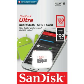 تصویر کارت حافظه MicroSDXC سن دیسک مدل SanDisk Ultra UHS-I ظرفیت 128 گیگابایت ا SanDisk Ultra SDSQUNR-128G-GN6MN-GN3MN 128GB MicroSDXC SanDisk Ultra SDSQUNR-128G-GN6MN-GN3MN 128GB MicroSDXC