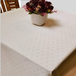 تصویر طرح اسکیپ کرم - رومیزی 4 نفره مستطیل 120*150 ژاگارد رزین تاژ 