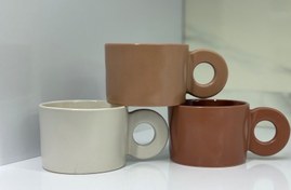 تصویر ماگ سرامیکی وارداتی - قهوه ای تیره 