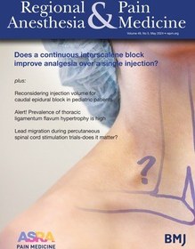 تصویر مجله Regional Anesthesia and Pain Medicine 