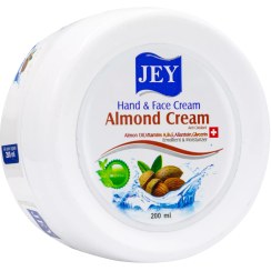 تصویر کرم مرطوب کننده کاسه ای بادام جی 200 میلی لیتر Jey Almond Hand And Face Cream 200ml