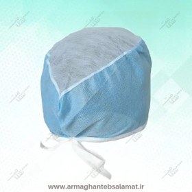 تصویر کلاه یکبار مصرف جراح اسپاباند 25 گرمی بند دار (کارتن 2,500عددی) 