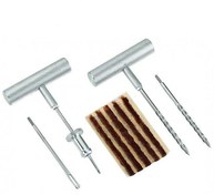 تصویر ست پنچرگیری اپاراتی فلزی با دسته یدکی و 10 عدد نخ مخصوص 