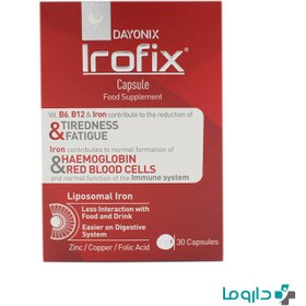 تصویر کپسول آیروفیکس دایونیکس فارما 30 عددی Dayonix Pharma Irofix 30 Caps