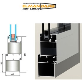 تصویر درب آلدوکس سنگین طرح ایران AH45H 