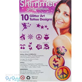 تصویر تاتوی رنگی موقت شیمر Shimmer colored temporary tattoo