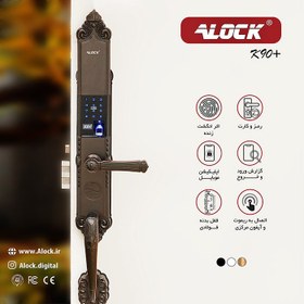 تصویر قفل اثر انگشتی دیجیتال ALOCK مدل K90+ مشکی 