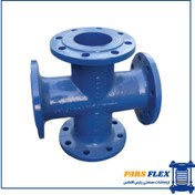 تصویر چهارراه فلنج دار چدنی 4 اینچ 