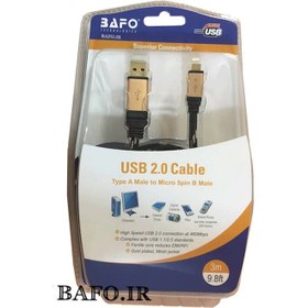 تصویر کابل تبدیل USB2.0 Micro گلد متال بافو (Bafo) طول 2 متر 