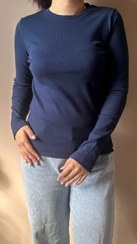 تصویر بلوز زنانه بیسیک یقه گرد 