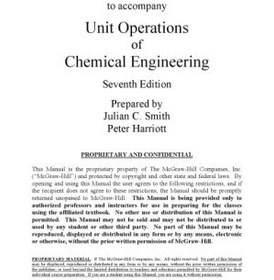 خرید و قیمت کتاب Unit Operations of Chemical Engineering, 7th Edition, solutions manual only ...