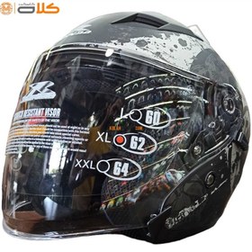 تصویر کلاه کاسکت راپیدو | بدون فک BLK BON Motorcycle helmet without jaw B UNIT 869