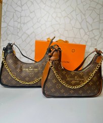 تصویر کیف قایقی لویی ویتون مدل دوشی با زنجیر طلایی 