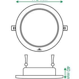 تصویر چراغ LED سقفی توکار 20W 