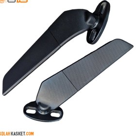 تصویر آینه موتور سیکلت H2 سایز بزرگ مدل جفت پیچ کد 3 H2 motorcycle mirror, large size, pair of screws, code 3