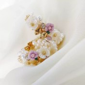 تصویر گوشواره حلقه ای شکوفه بهار 