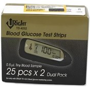 تصویر نوار تست قند خون یورایت مدل TD4252 بسته ۵۰ عددی 