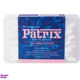 تصویر گوش پاکن پاتریکس (Patrix) مدل Pure Cotton بسته 40 عددی 