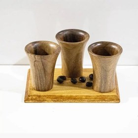 تصویر شات چوبی wooden cup