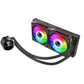 تصویر خنک کننده مایع پردازنده گیم مکس مدل IceBurg 240 Digital CPU Liquid Cooler GameMax IceBurg 240 Digital